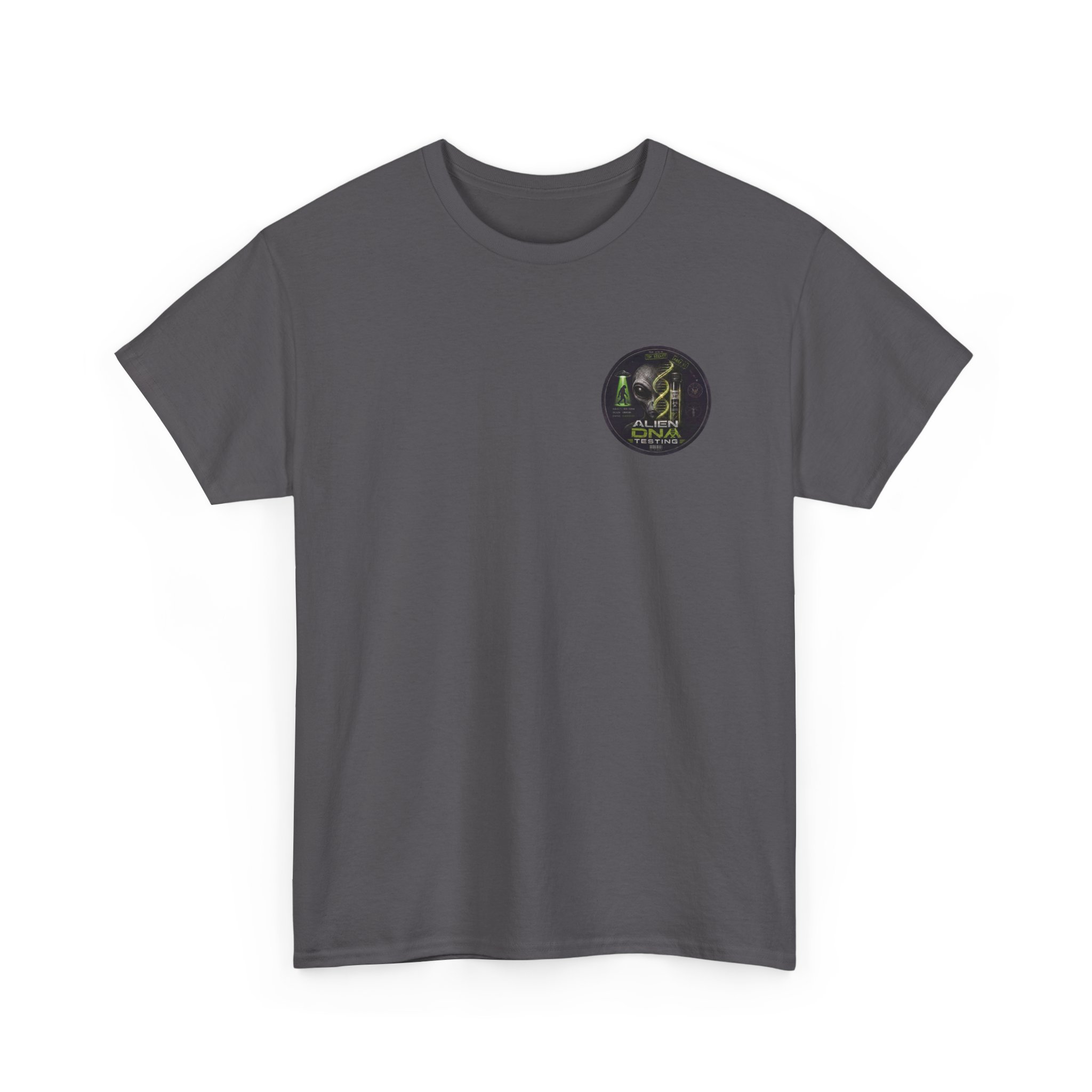 Alien DNA Testing — Area 51 Specimen File UFO Graphic T-Shirt - Image 69