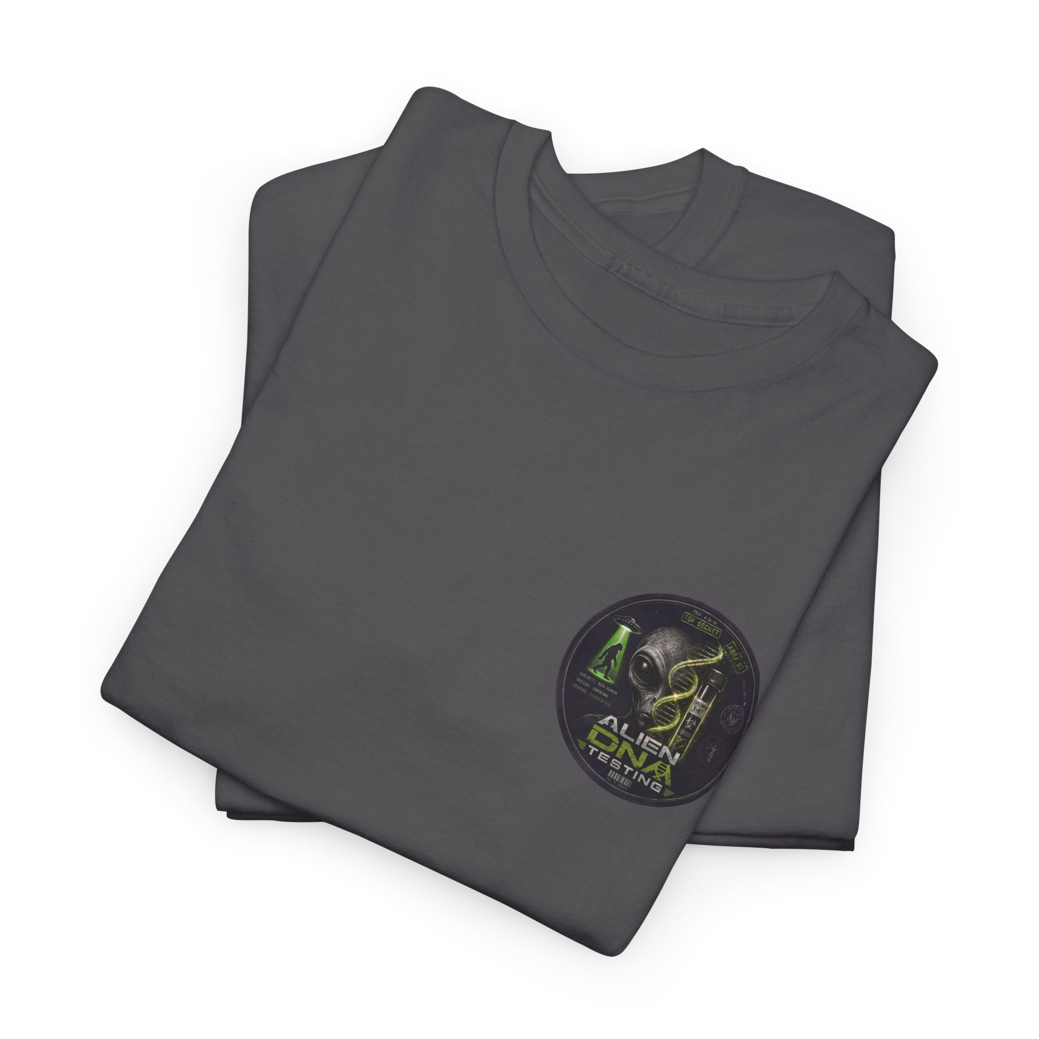 Alien DNA Testing — Area 51 Specimen File UFO Graphic T-Shirt - Image 71