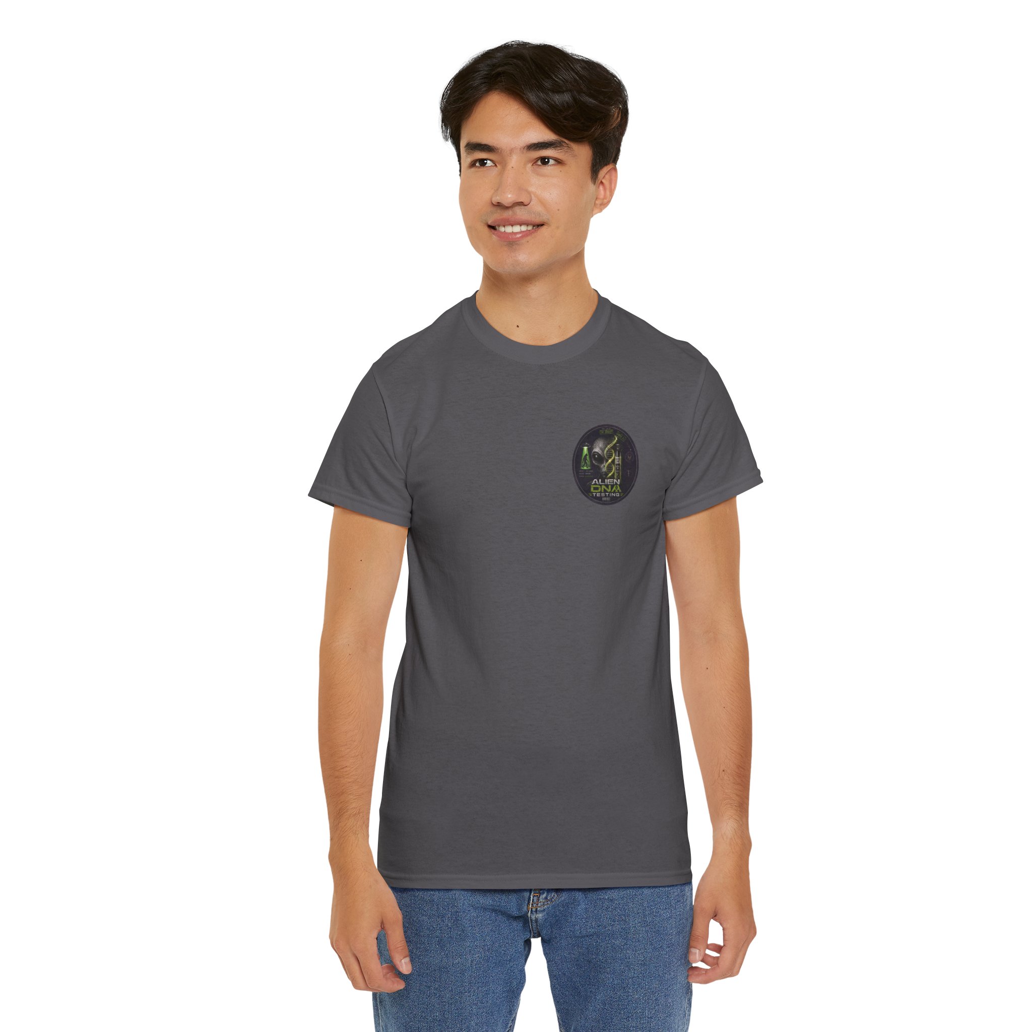 Alien DNA Testing — Area 51 Specimen File UFO Graphic T-Shirt - Image 81