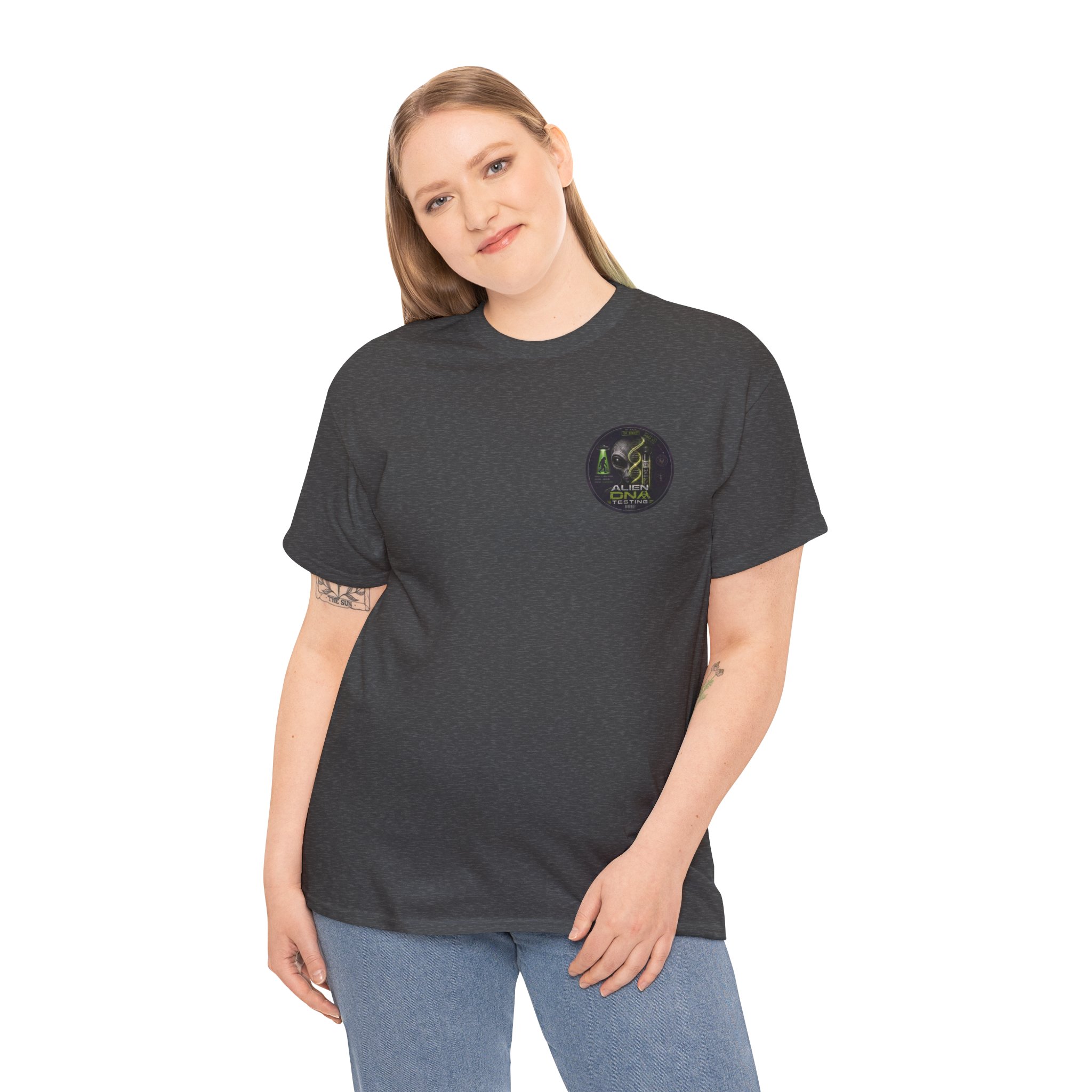 Alien DNA Testing — Area 51 Specimen File UFO Graphic T-Shirt - Image 60