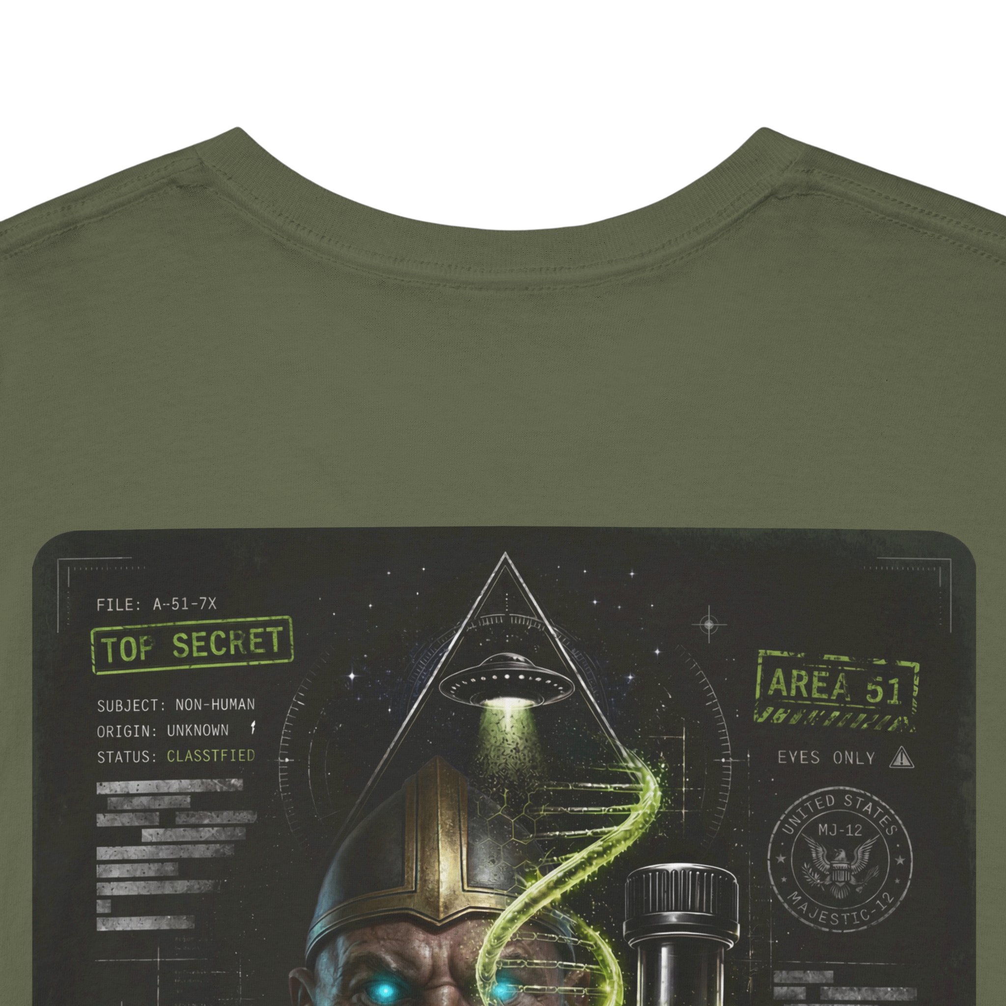 Anunnaki Alien DNA Testing — Top Secret Specimen File Graphic T-Shirt - Image 5