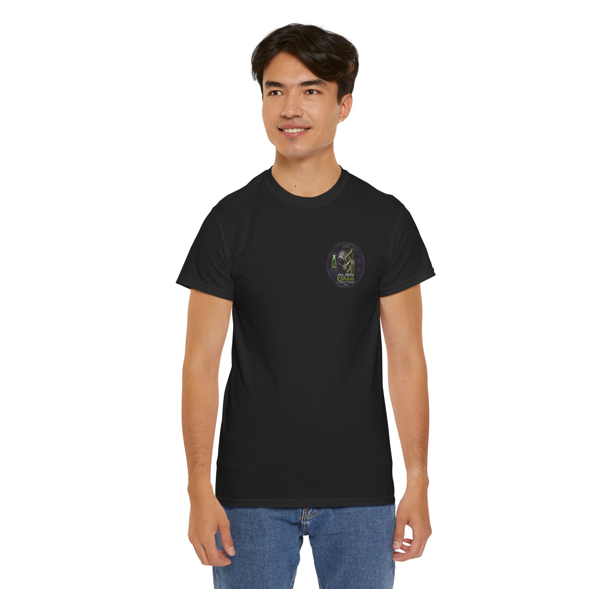 Alien DNA Testing — Area 51 Specimen File UFO Graphic T-Shirt - Image 17