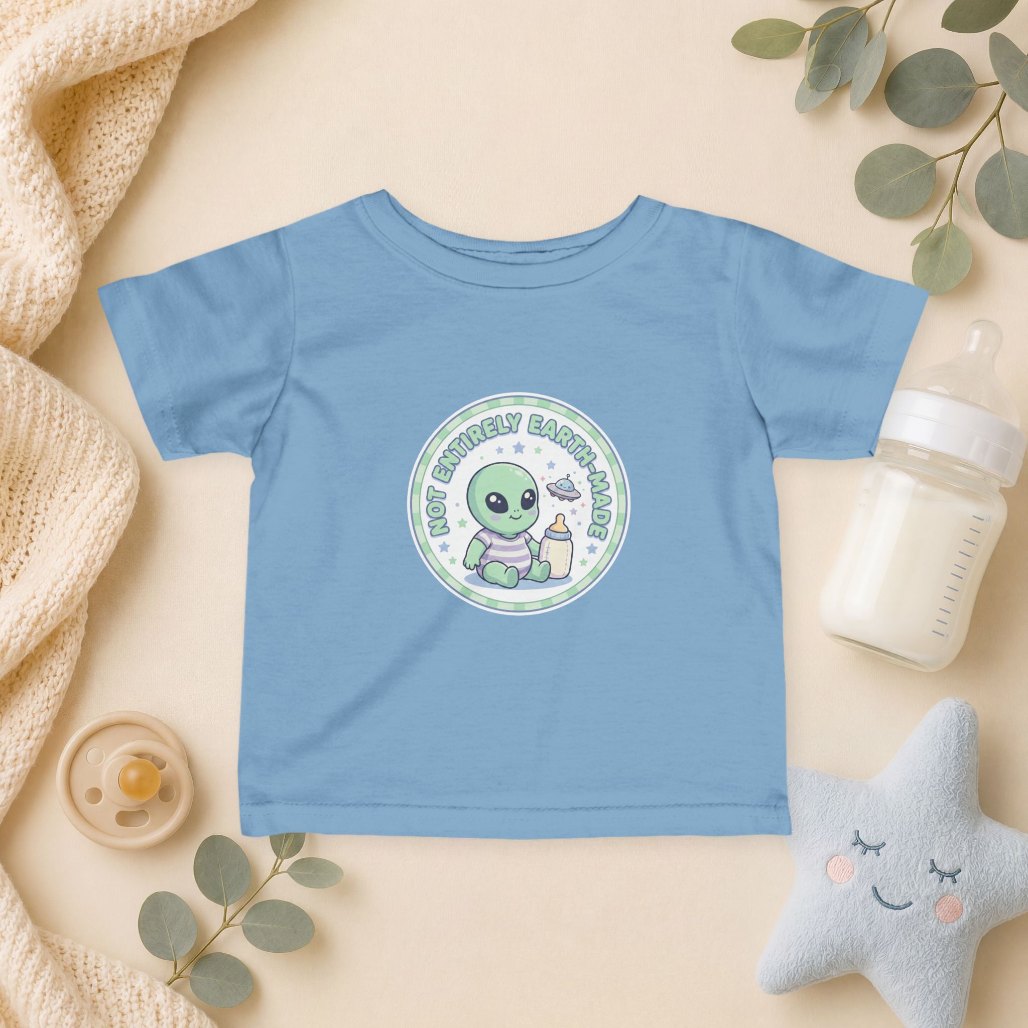 Not Entirely Earth-Made Infant T-Shirt – Cute Alien Baby Tee