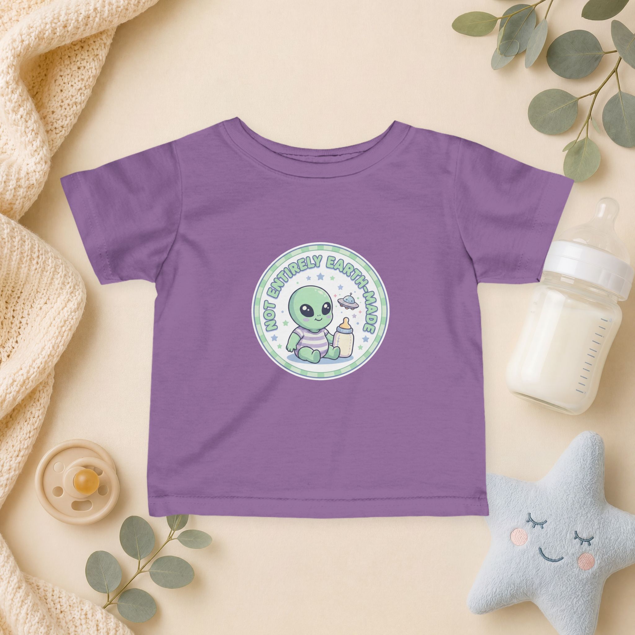 Not Entirely Earth-Made Infant T-Shirt – Cute Alien Baby Tee - Image 25