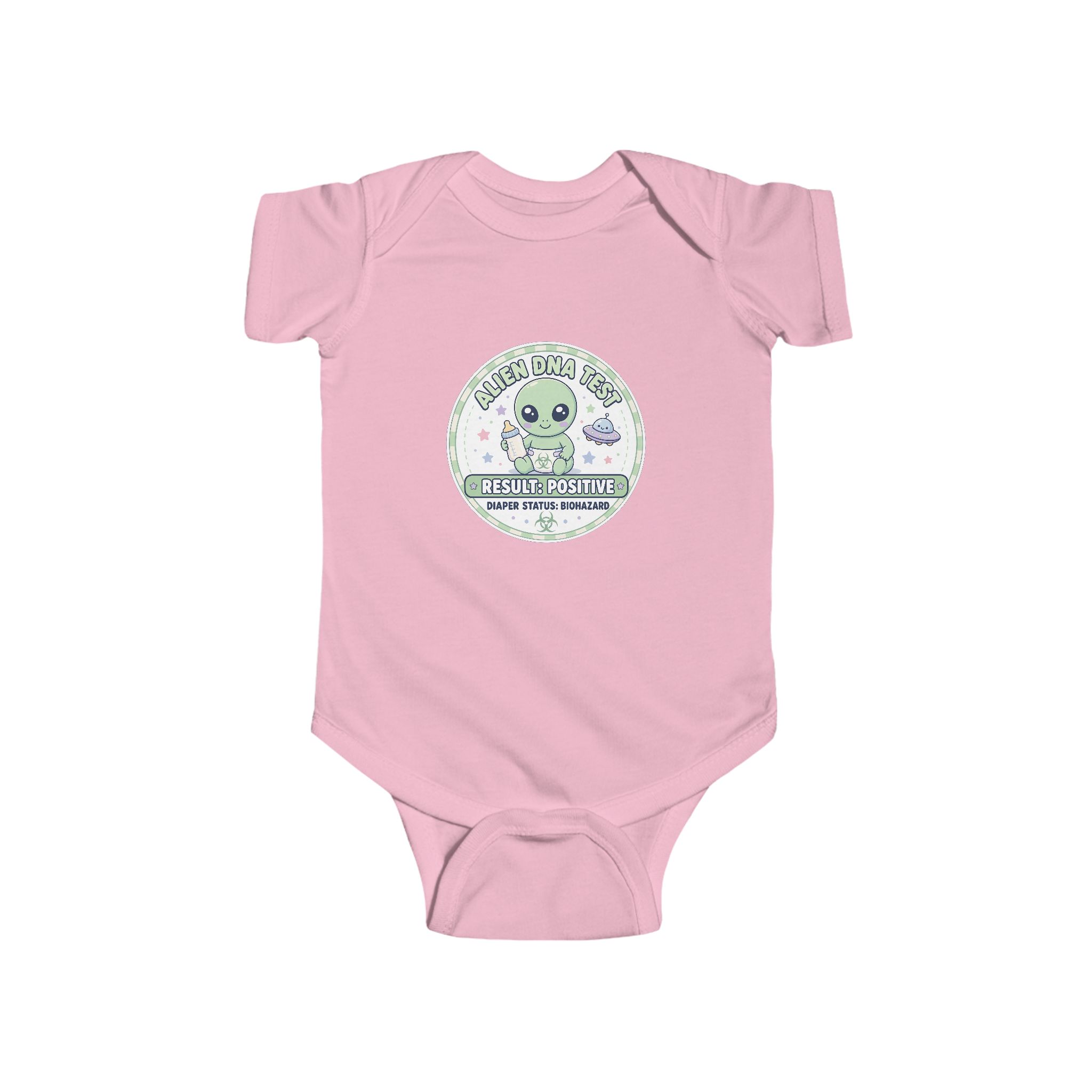 Alien DNA Test Baby Onesie – Result Positive Diaper Status Biohazard - Image 11
