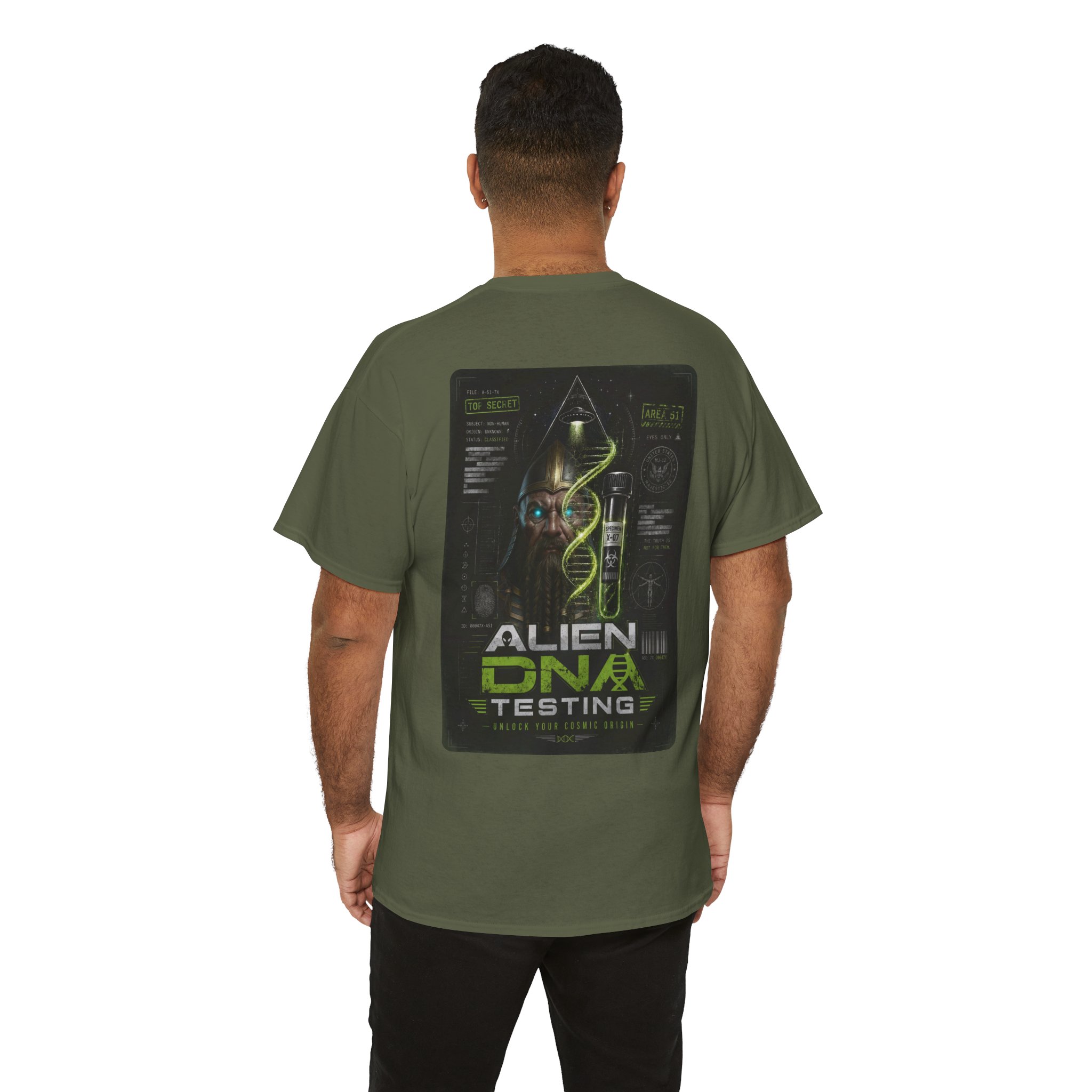 Anunnaki Alien DNA Testing — Top Secret Specimen File Graphic T-Shirt - Image 11