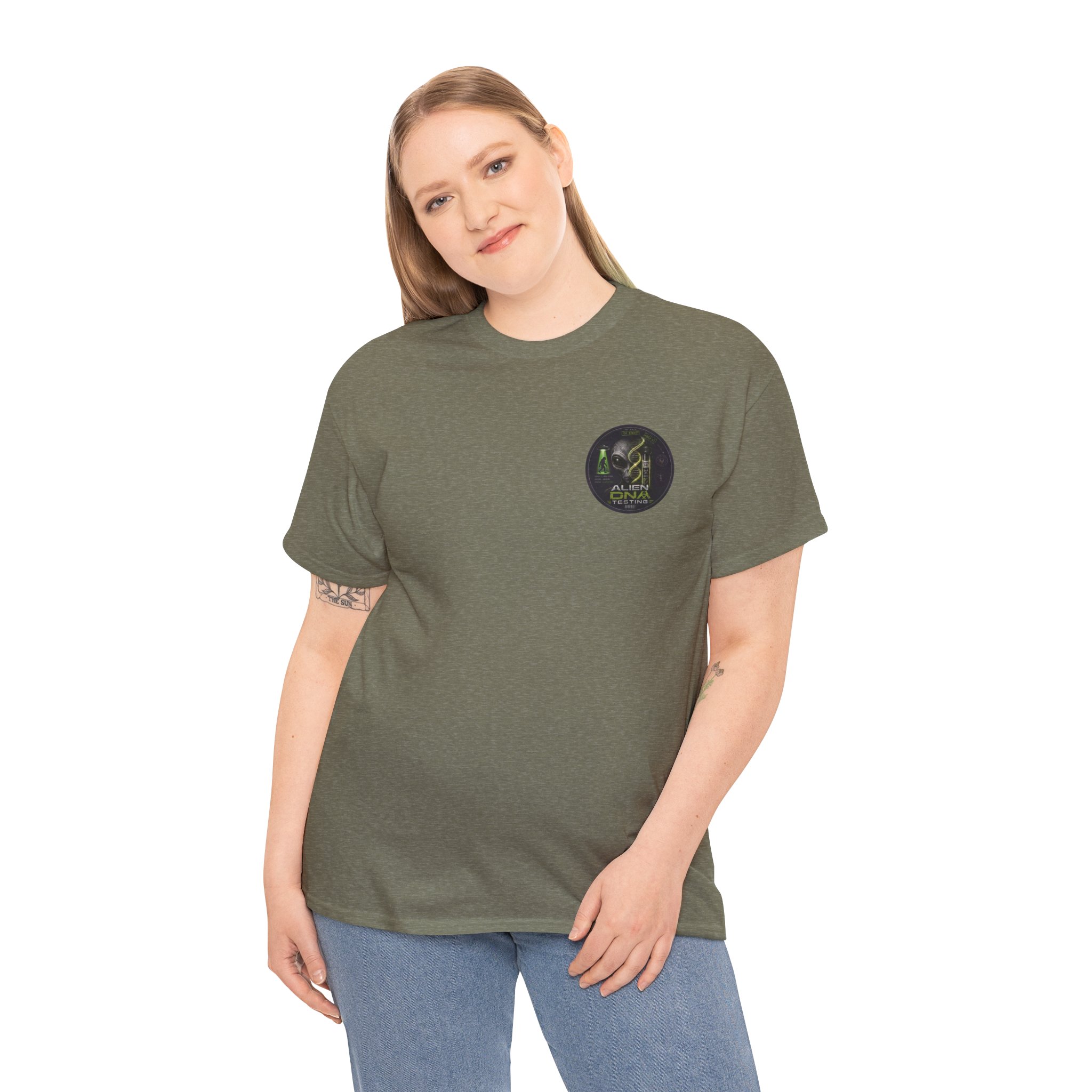 Alien DNA Testing — Area 51 Specimen File UFO Graphic T-Shirt - Image 28