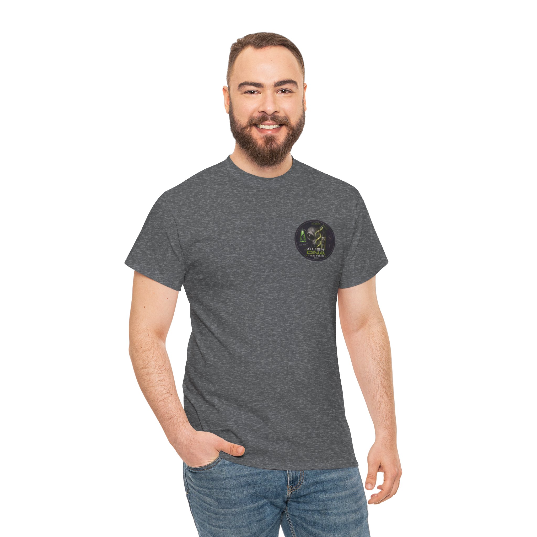Alien DNA Testing — Area 51 Specimen File UFO Graphic T-Shirt - Image 45