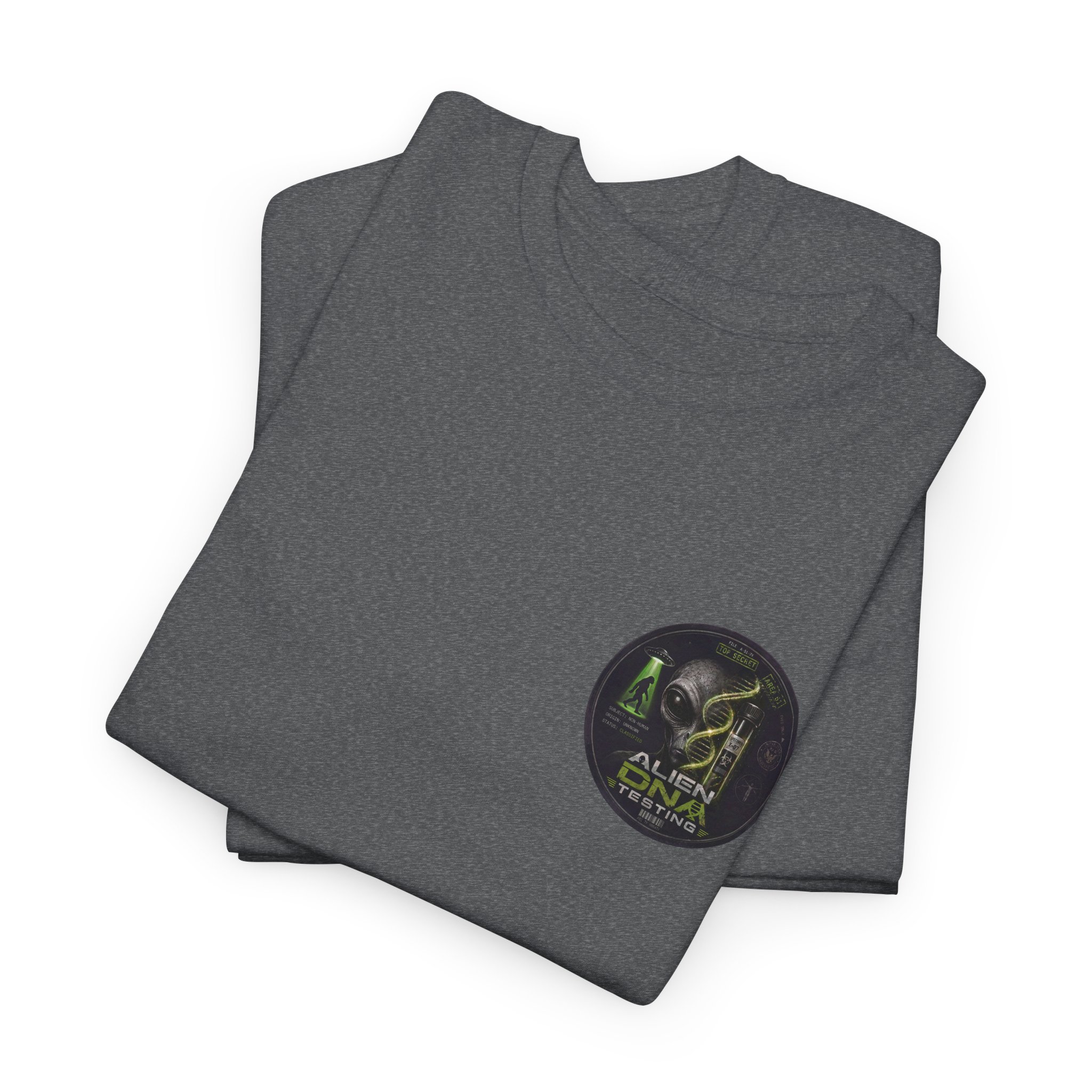 Alien DNA Testing — Area 51 Specimen File UFO Graphic T-Shirt - Image 39