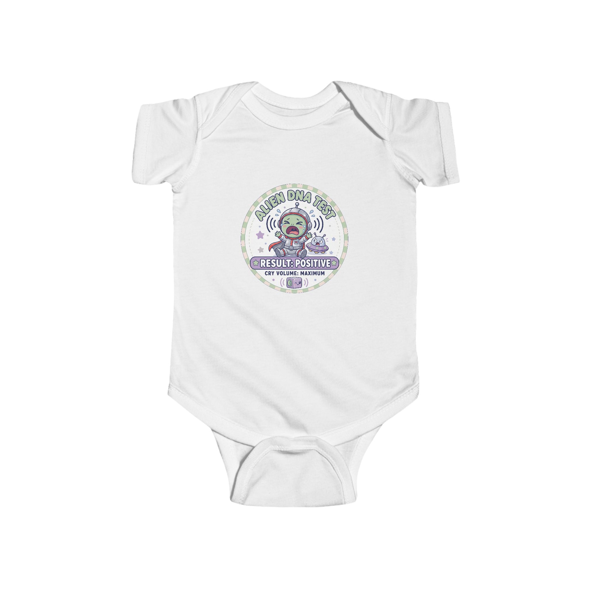 Alien DNA Test Baby Onesie – Cry Volume Maximum - Image 8