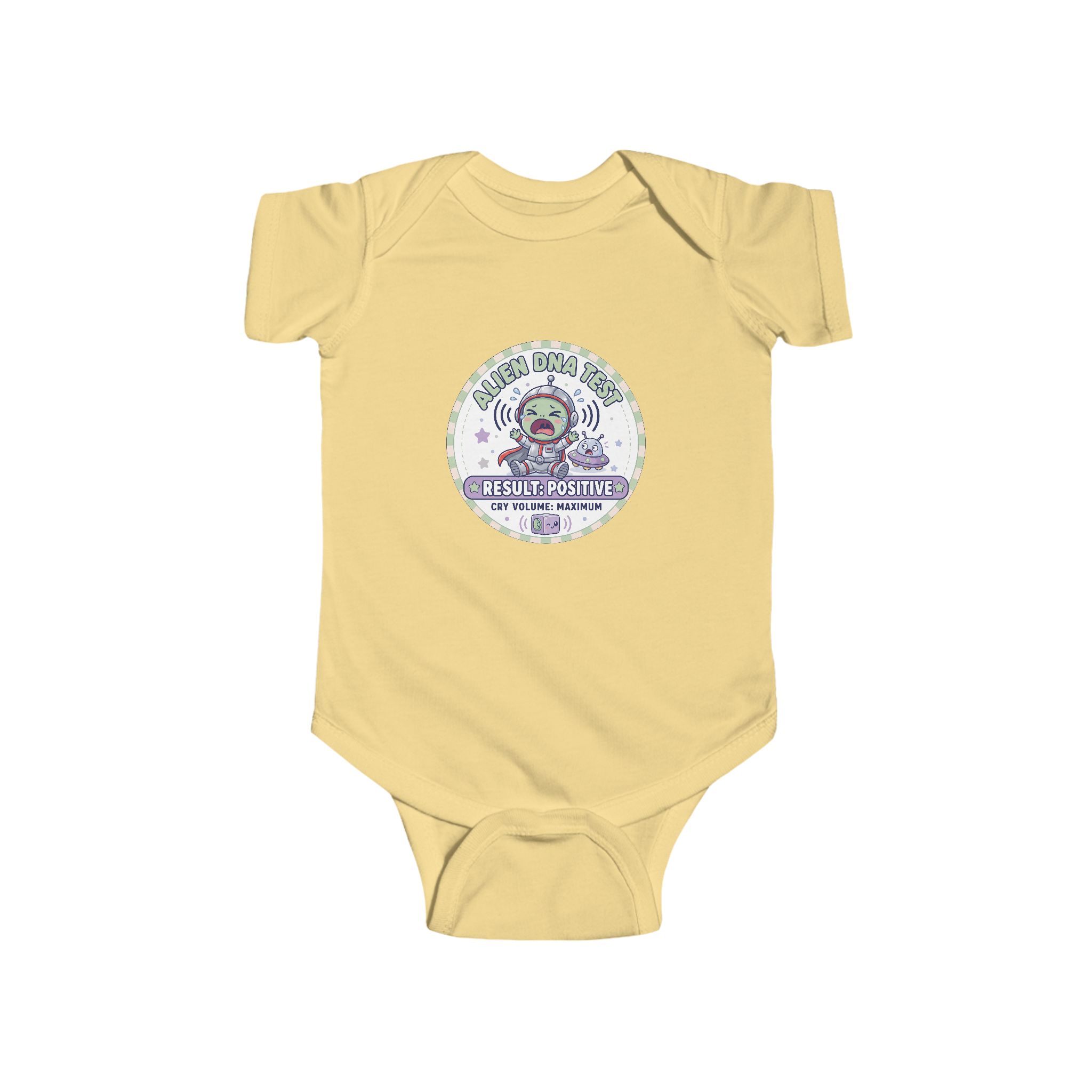 Alien DNA Test Baby Onesie – Cry Volume Maximum - Image 2