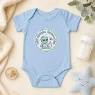 Not Entirely Earth-Made Baby Onesie – Cute Alien Baby Bodysuit