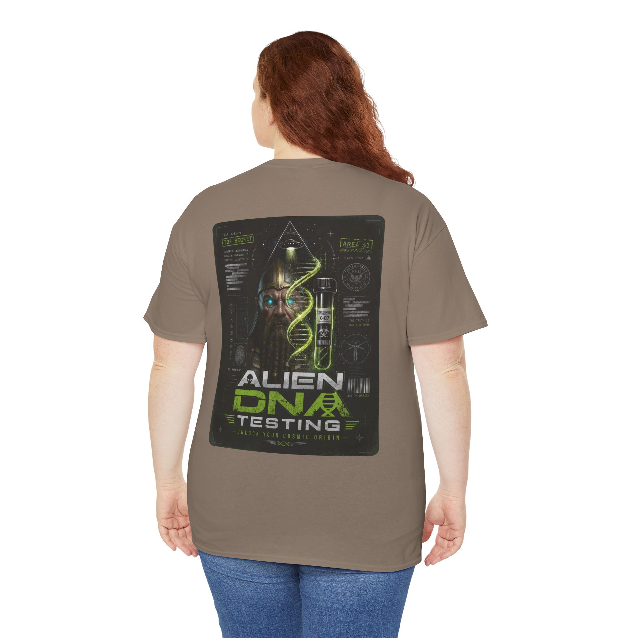 Anunnaki Alien DNA Testing — Top Secret Specimen File Graphic T-Shirt - Image 22