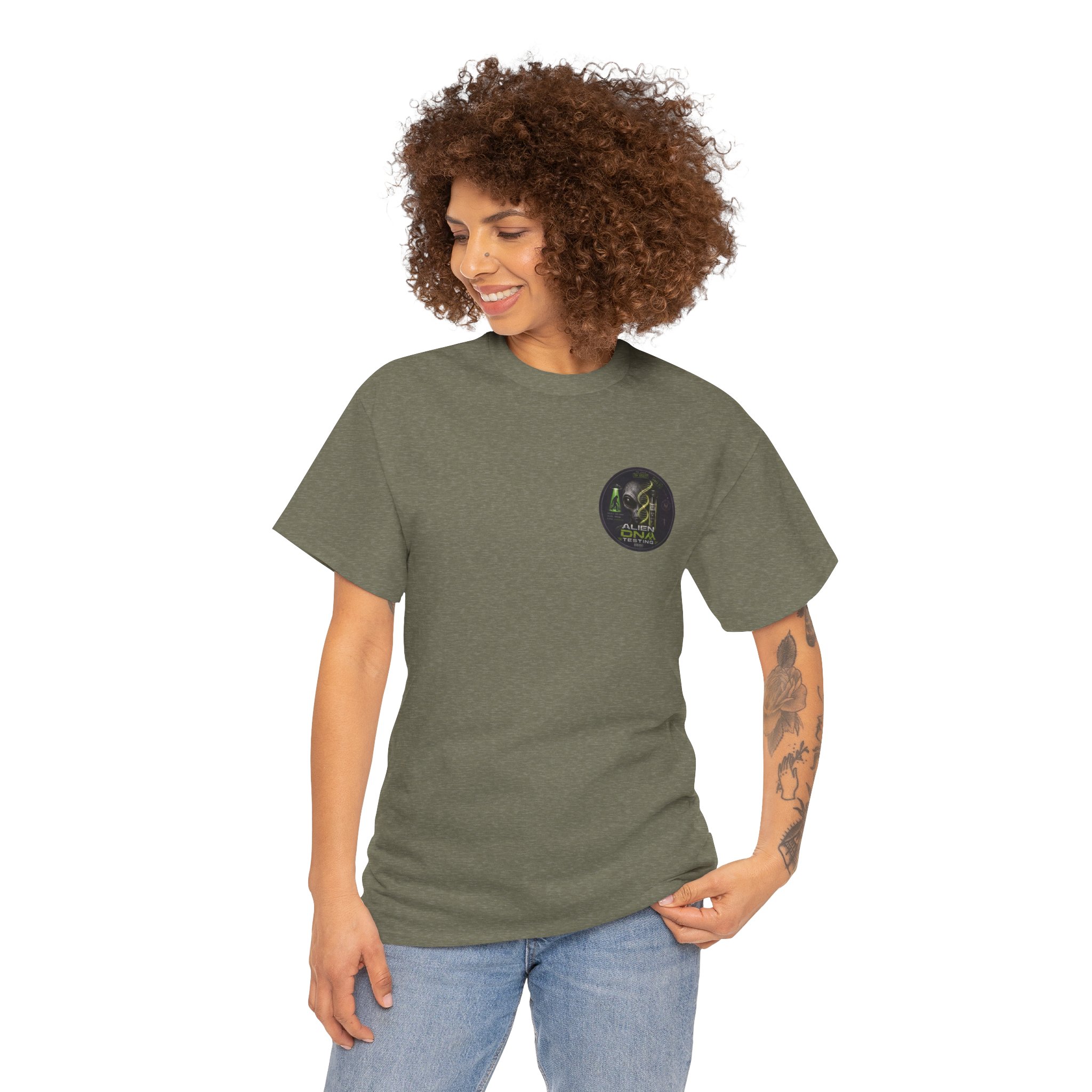 Alien DNA Testing — Area 51 Specimen File UFO Graphic T-Shirt - Image 27