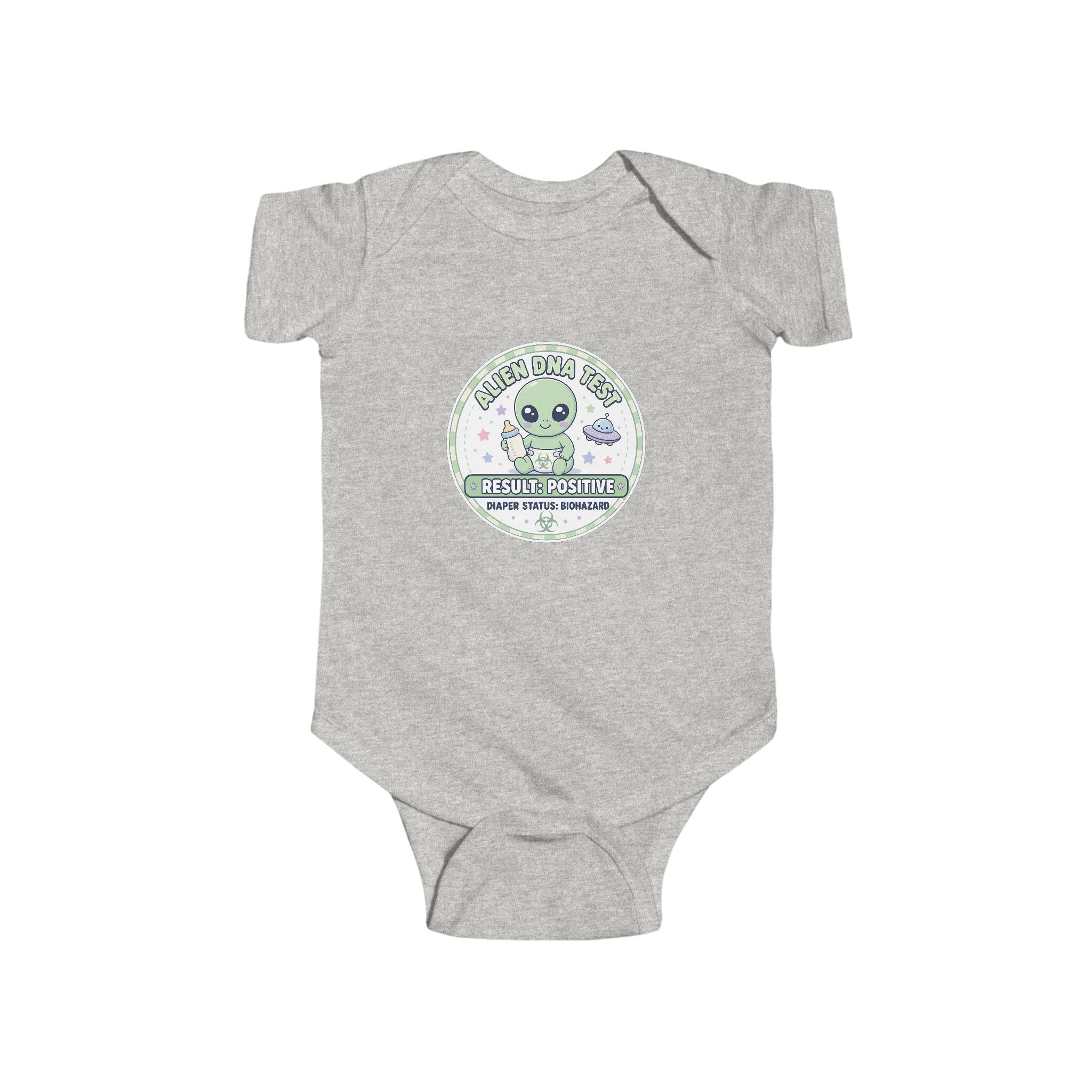 Alien DNA Test Baby Onesie – Result Positive Diaper Status Biohazard - Image 17