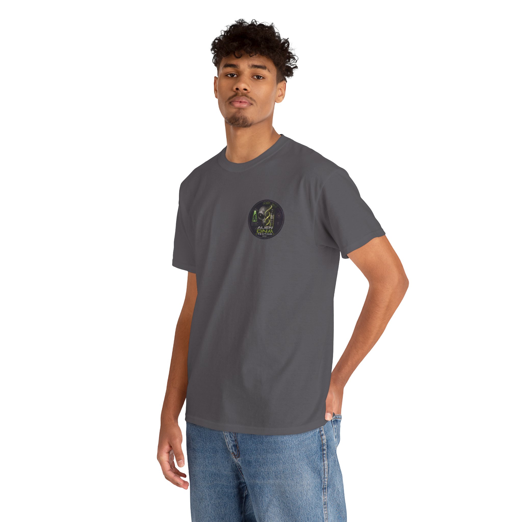 Alien DNA Testing — Area 51 Specimen File UFO Graphic T-Shirt - Image 78