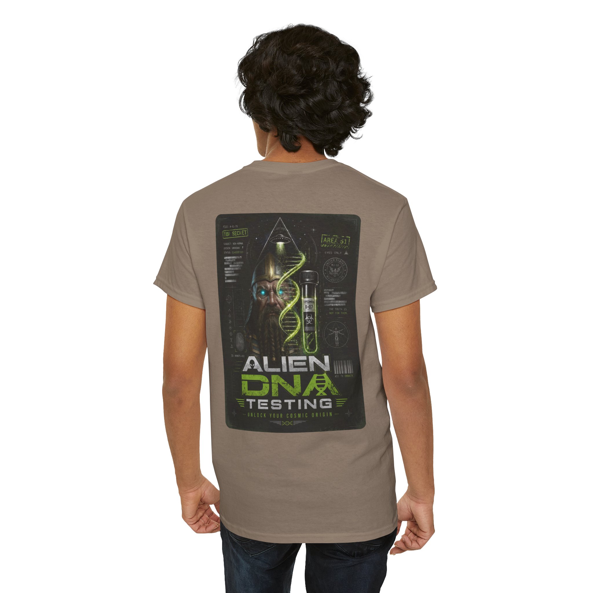 Anunnaki Alien DNA Testing — Top Secret Specimen File Graphic T-Shirt - Image 24