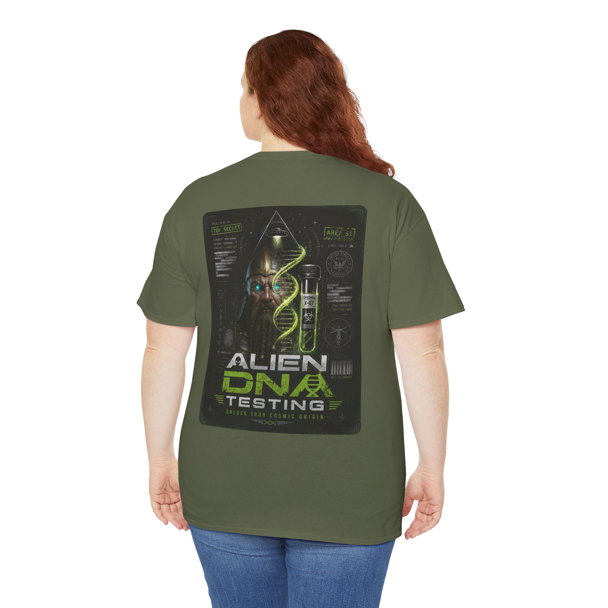 Anunnaki Alien DNA Testing — Top Secret Specimen File Graphic T-Shirt - Image 10