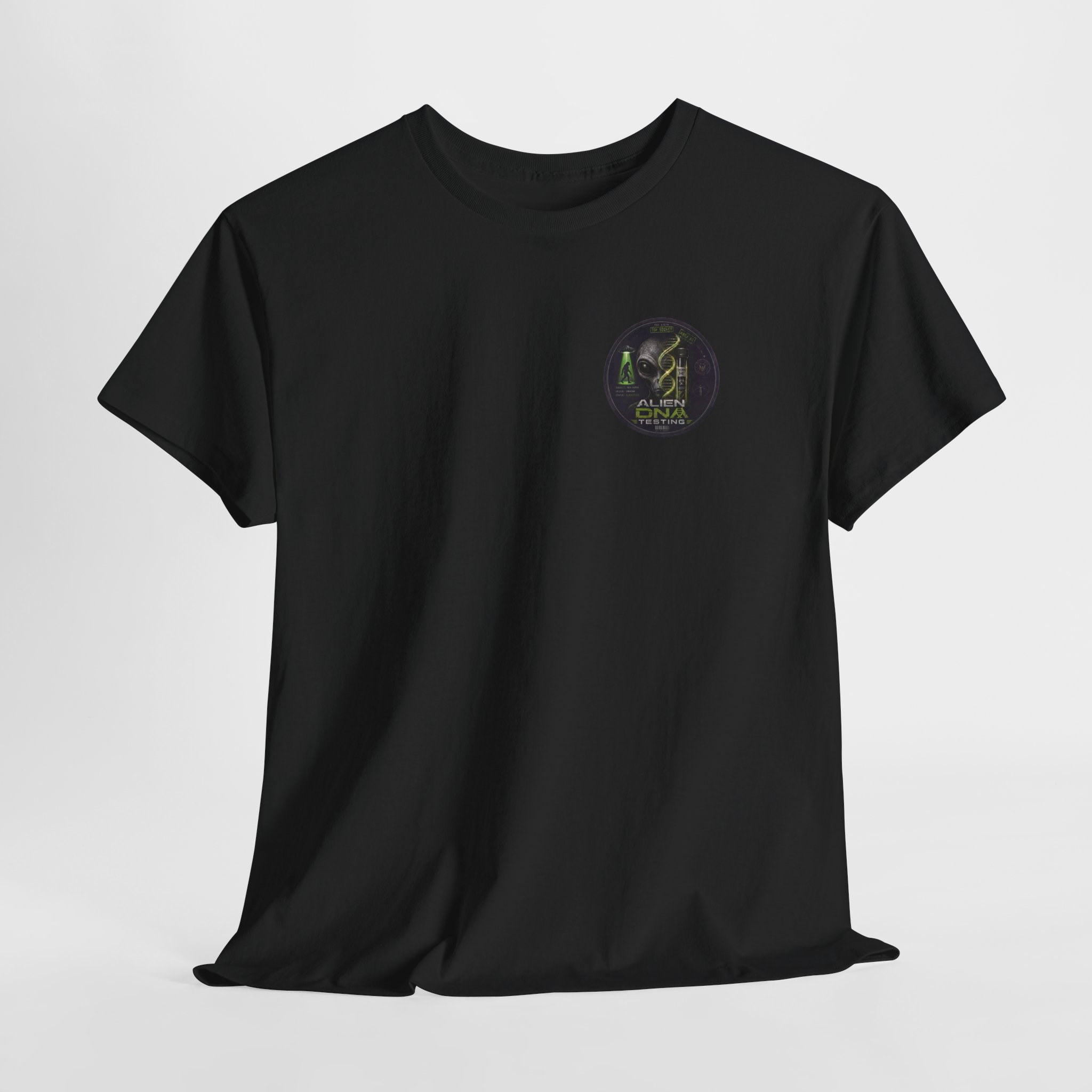 Alien DNA Testing — Area 51 Specimen File UFO Graphic T-Shirt - Image 8