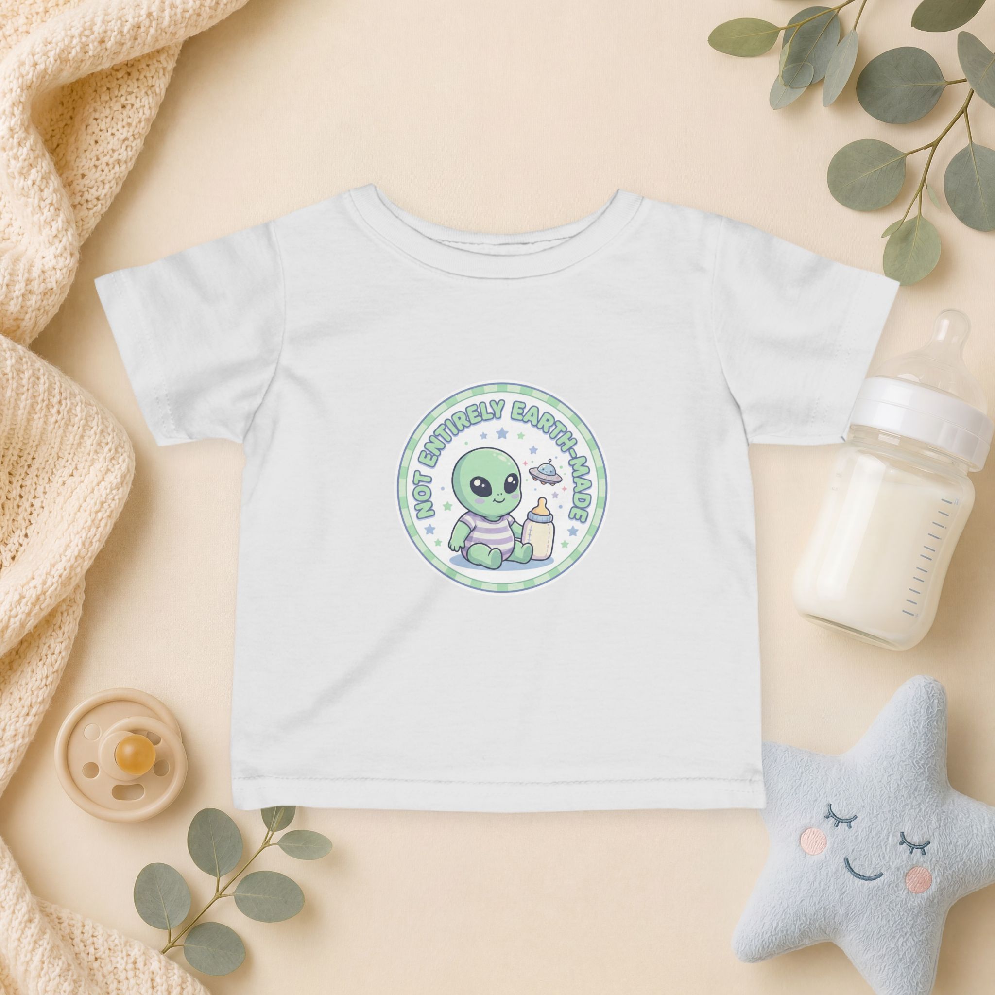 Not Entirely Earth-Made Infant T-Shirt – Cute Alien Baby Tee - Image 5