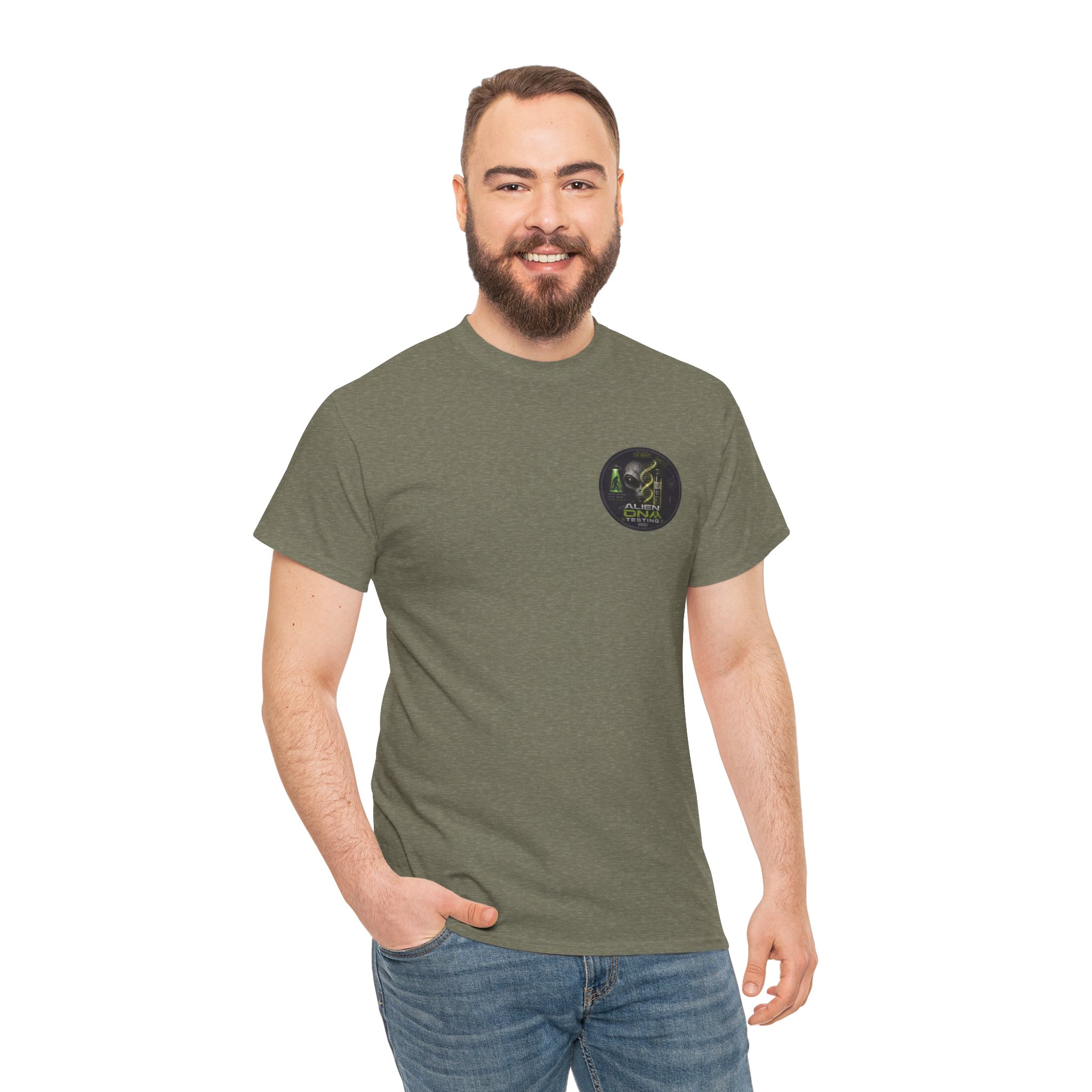 Alien DNA Testing — Area 51 Specimen File UFO Graphic T-Shirt - Image 29