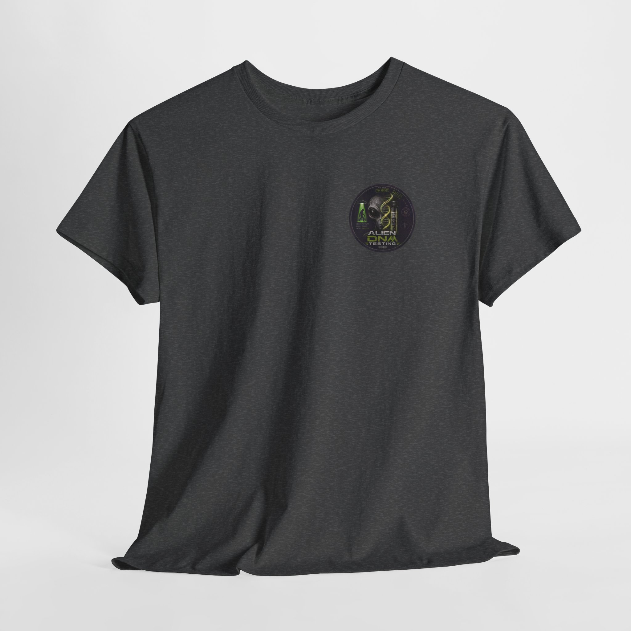 Alien DNA Testing — Area 51 Specimen File UFO Graphic T-Shirt - Image 56