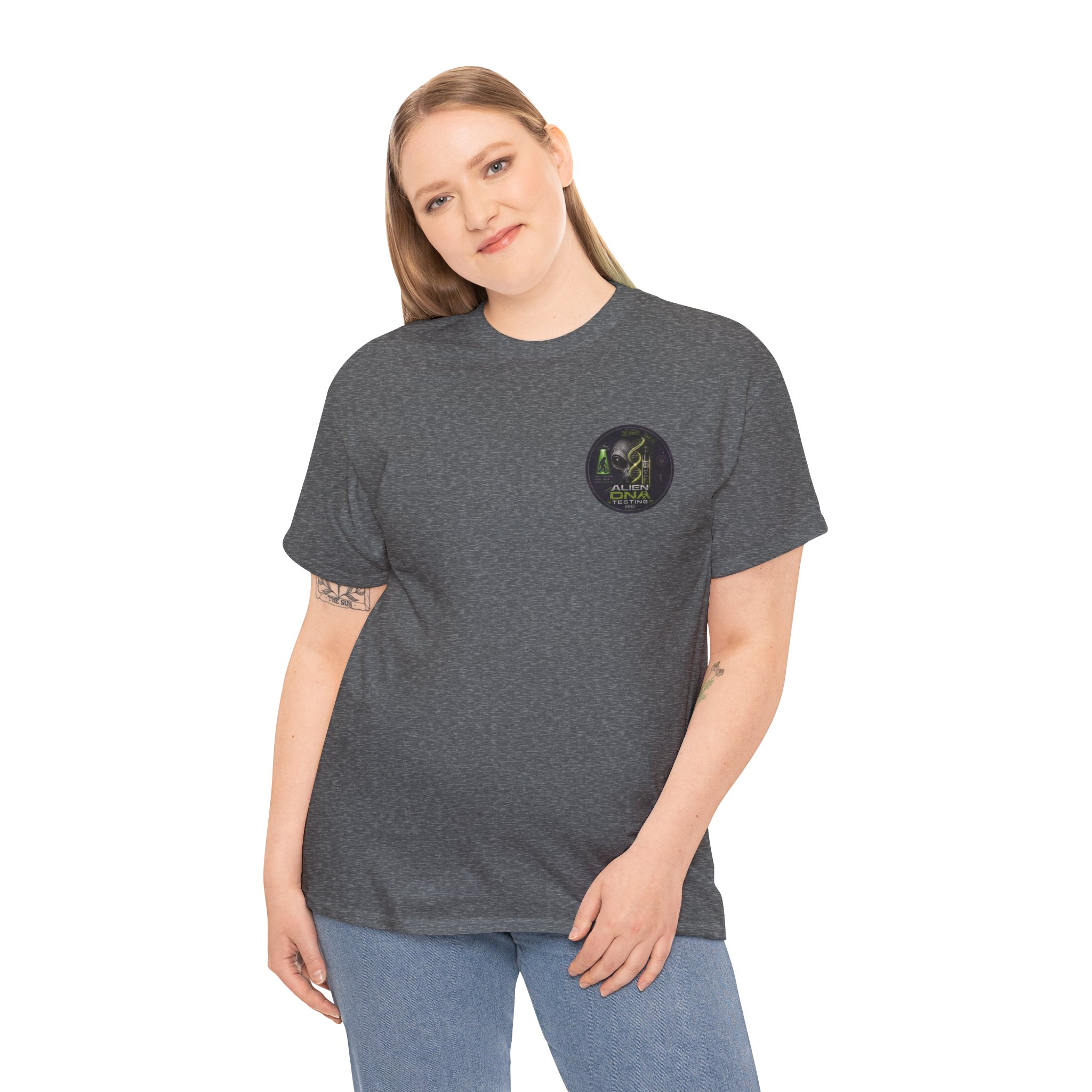 Alien DNA Testing — Area 51 Specimen File UFO Graphic T-Shirt - Image 44