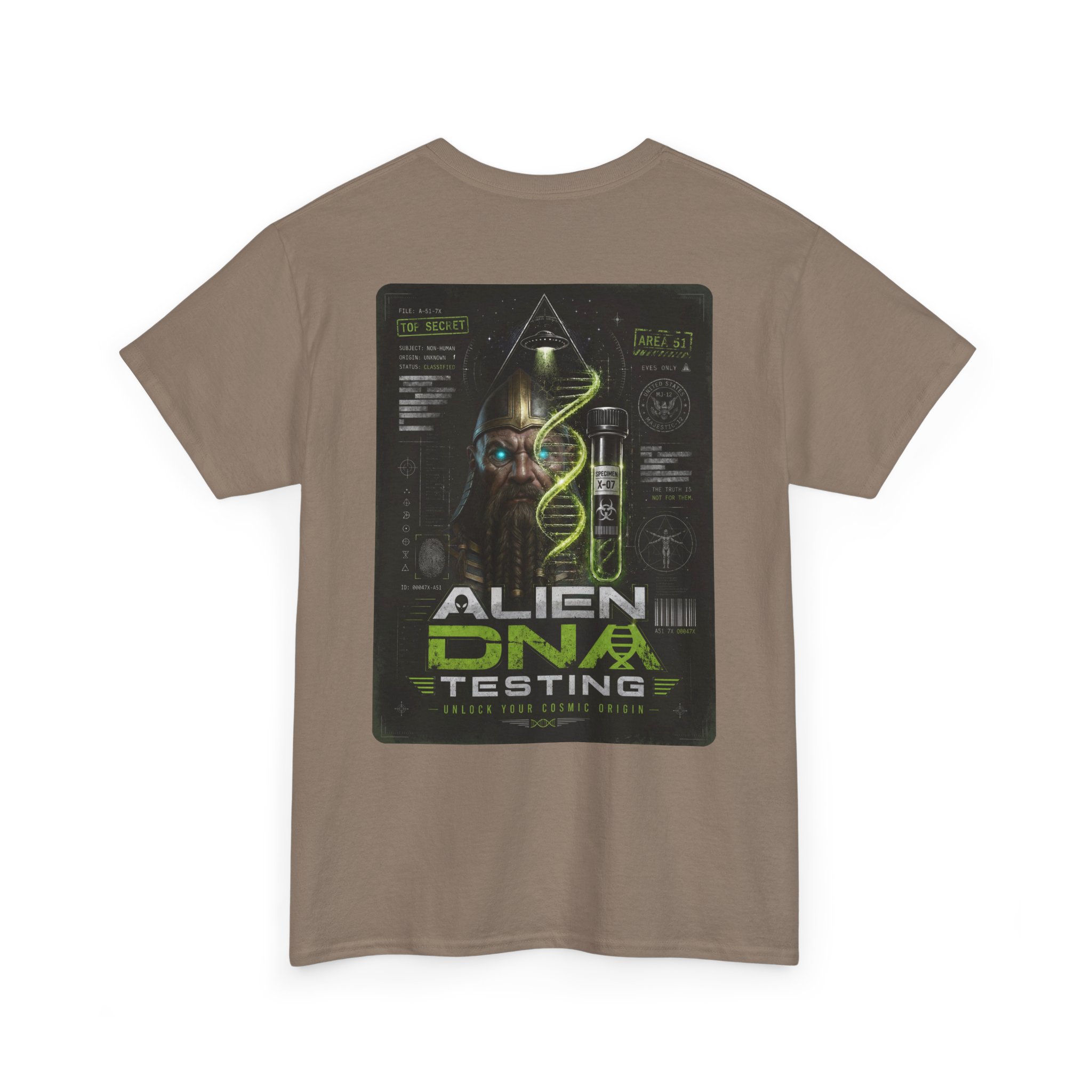 Anunnaki Alien DNA Testing — Top Secret Specimen File Graphic T-Shirt - Image 15