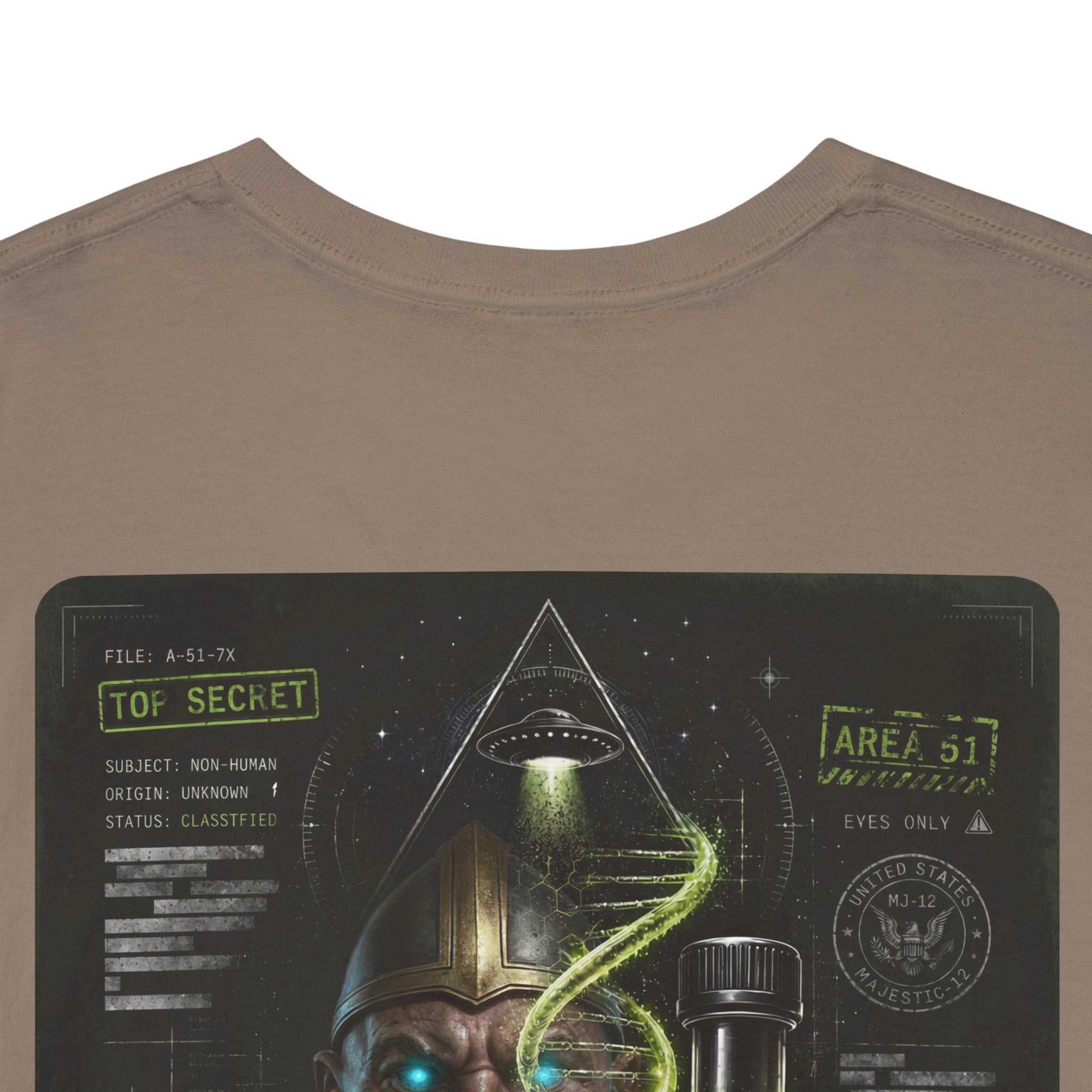 Anunnaki Alien DNA Testing — Top Secret Specimen File Graphic T-Shirt - Image 17