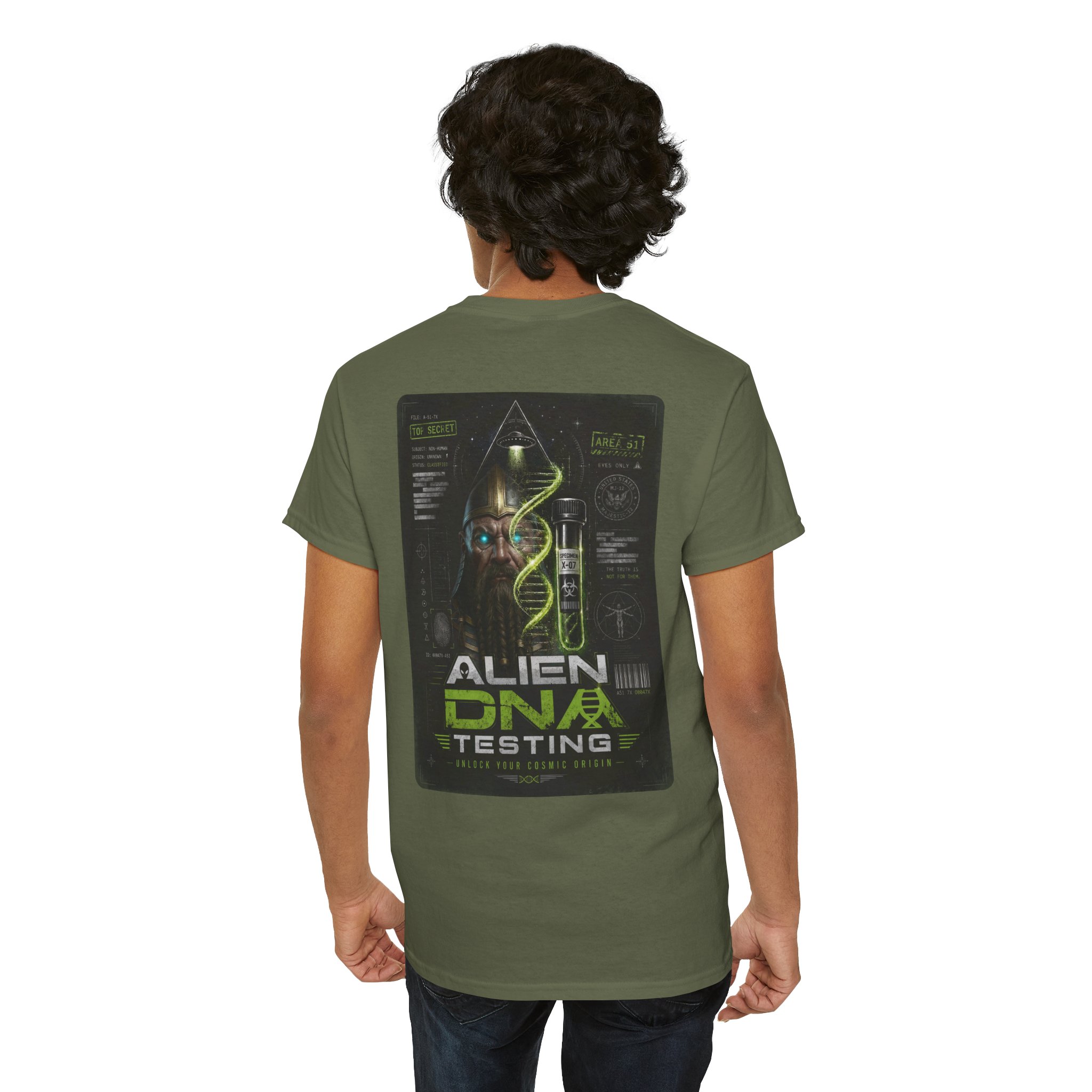 Anunnaki Alien DNA Testing — Top Secret Specimen File Graphic T-Shirt - Image 12
