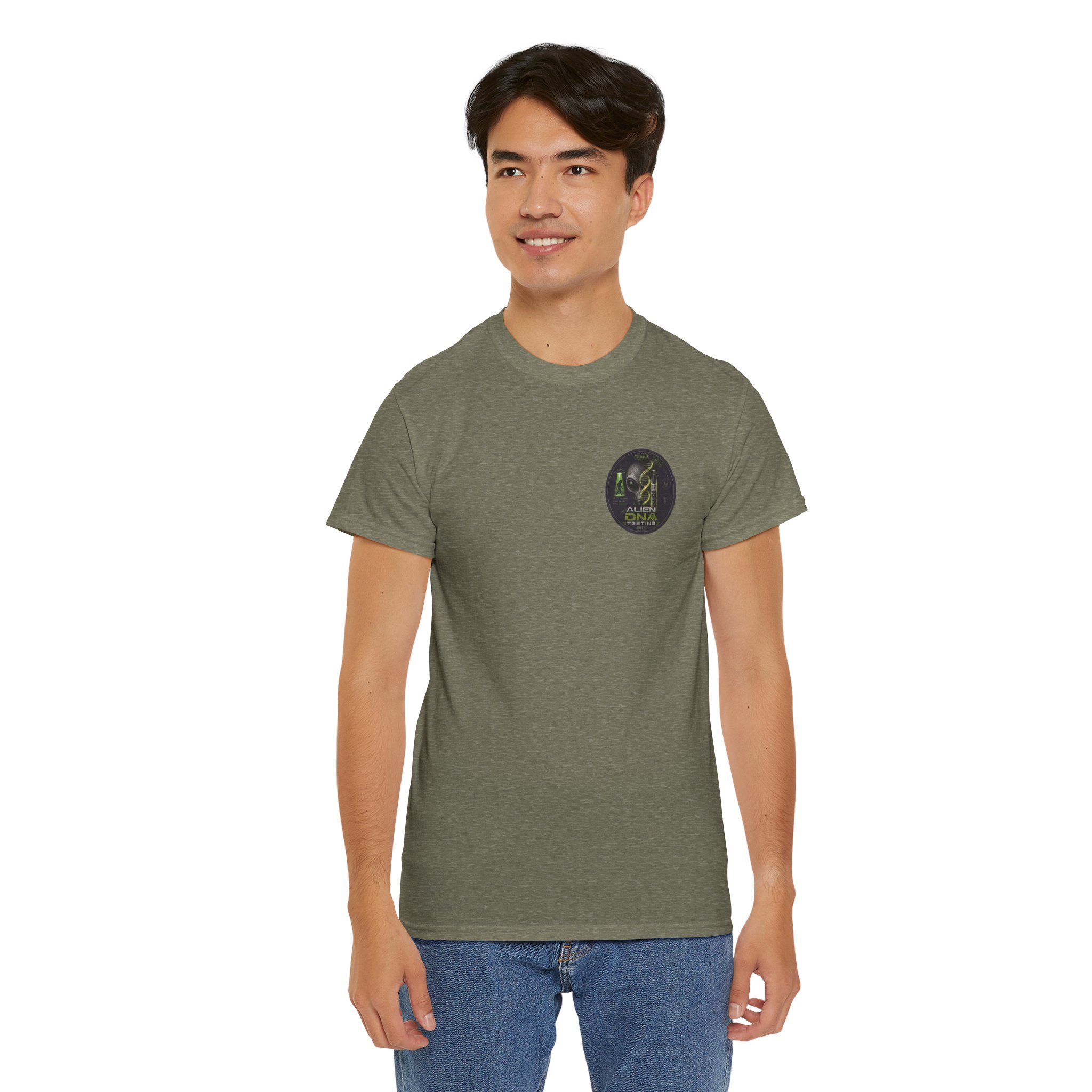 Alien DNA Testing — Area 51 Specimen File UFO Graphic T-Shirt - Image 33