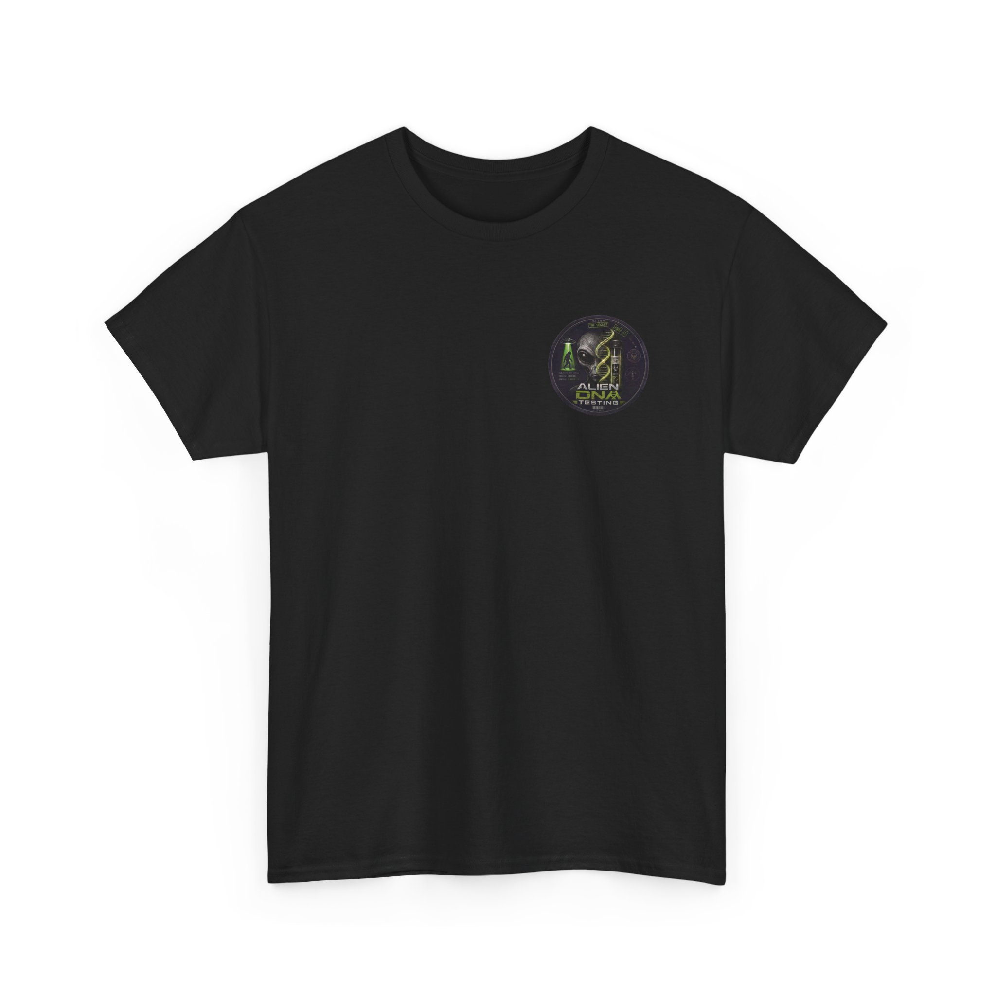 Alien DNA Testing — Area 51 Specimen File UFO Graphic T-Shirt - Image 6