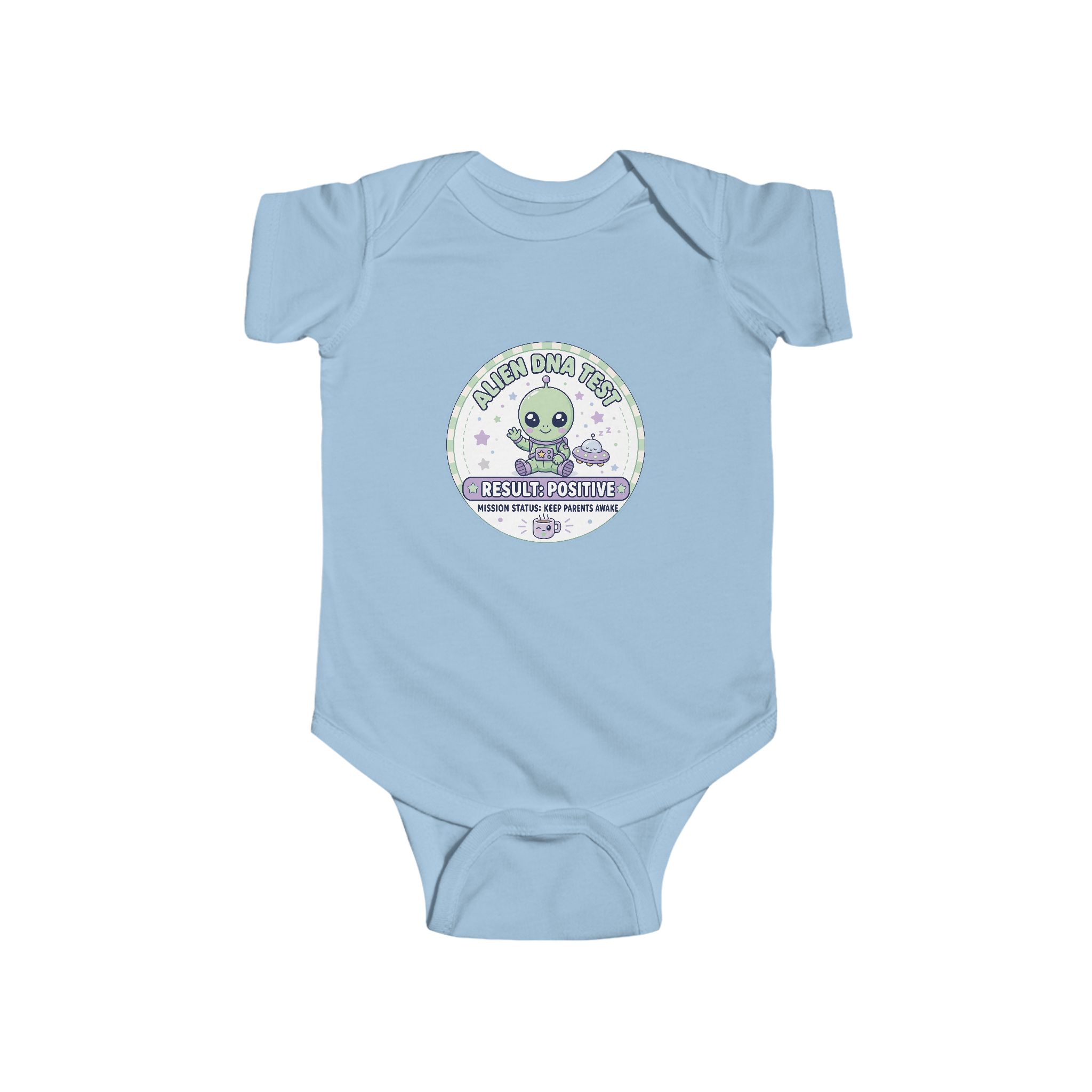 Alien DNA Test Baby Onesie – Mission Status Keep Parents Awake - Image 14