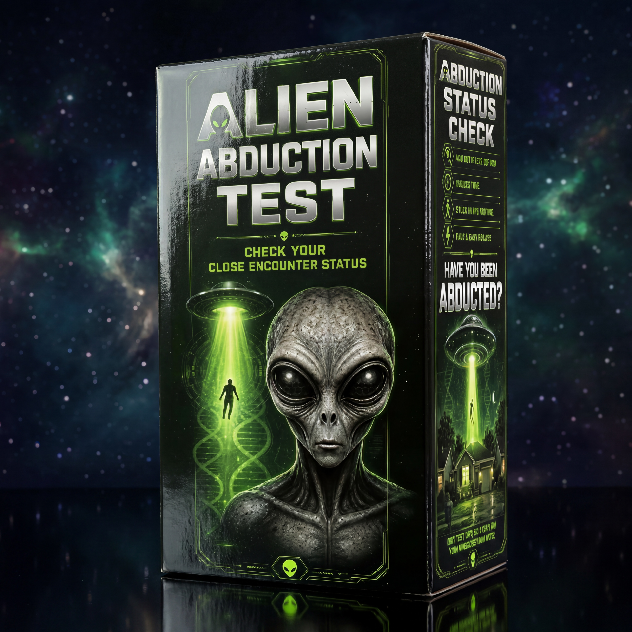 Alien Abduction Test kit box