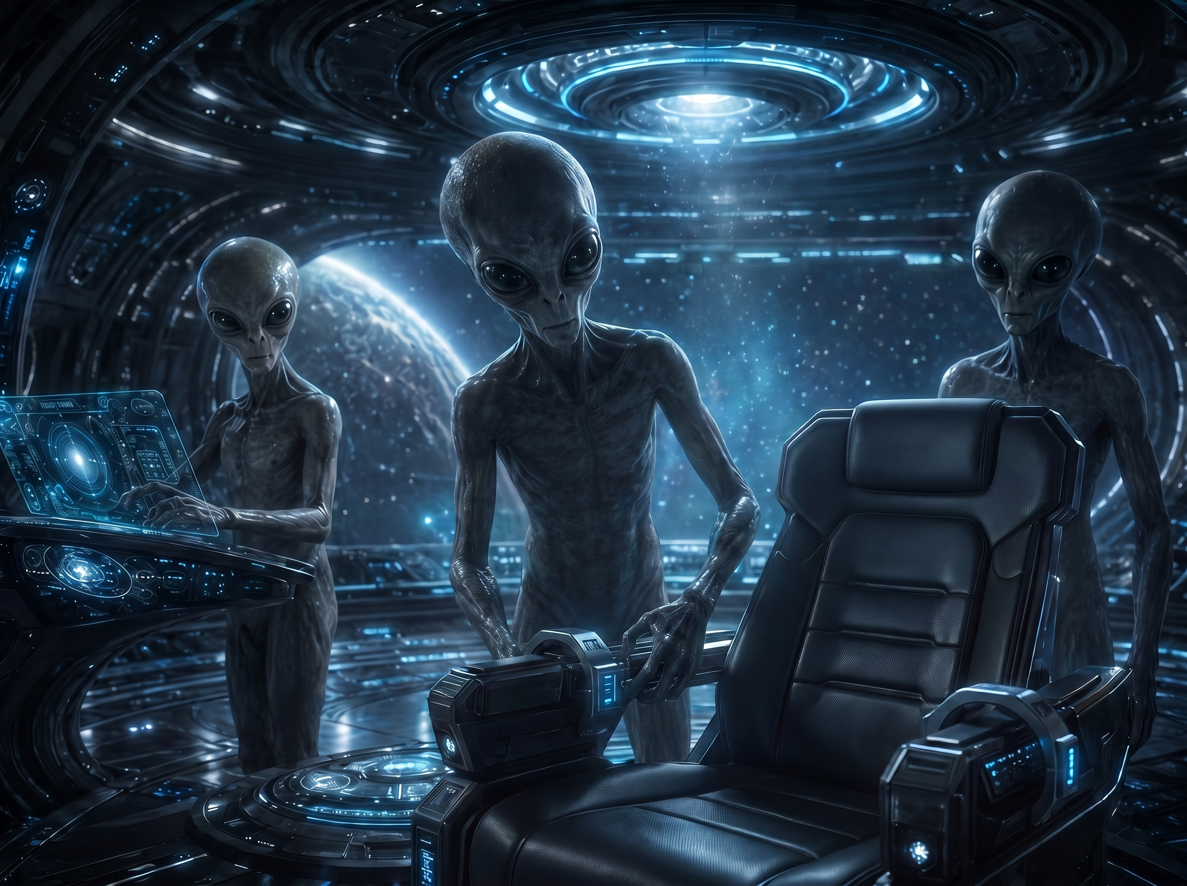 Non-Personalized alien abduction certificate scene without personalized abductee