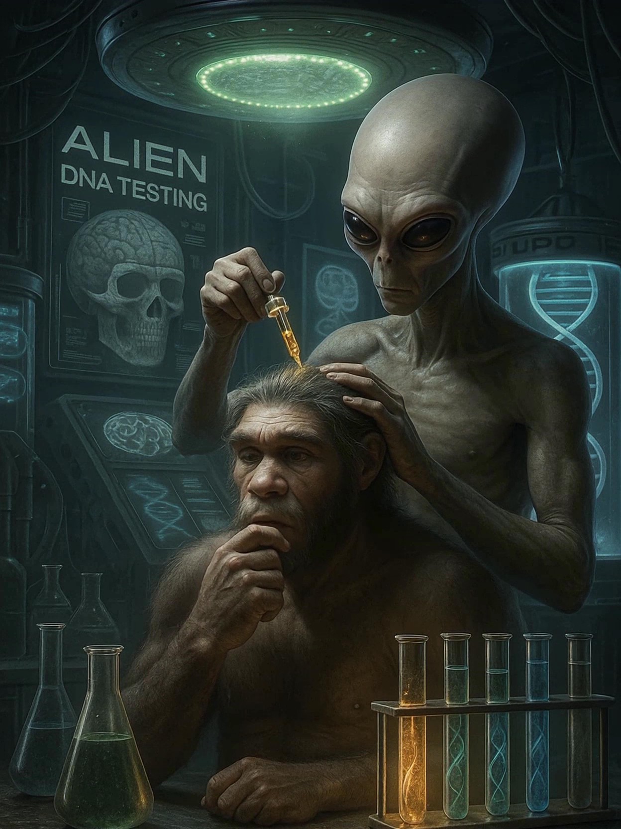 Illustration of Alien Intervention Hypothesis